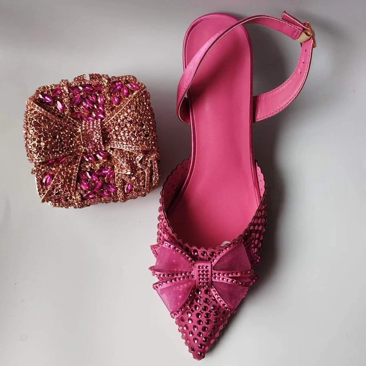 INSIGHTLINK Rose Red Banquet Shoes and Bags African Ladies Matching Shoes and Bags Pointed Toe High Heels Wedding Party Sandals INSIGHTLINK Rose Red Banquet Shoes and Bags African Ladies Matching Shoes and Bags Pointed Toe High Heels Wedding Party Sandals