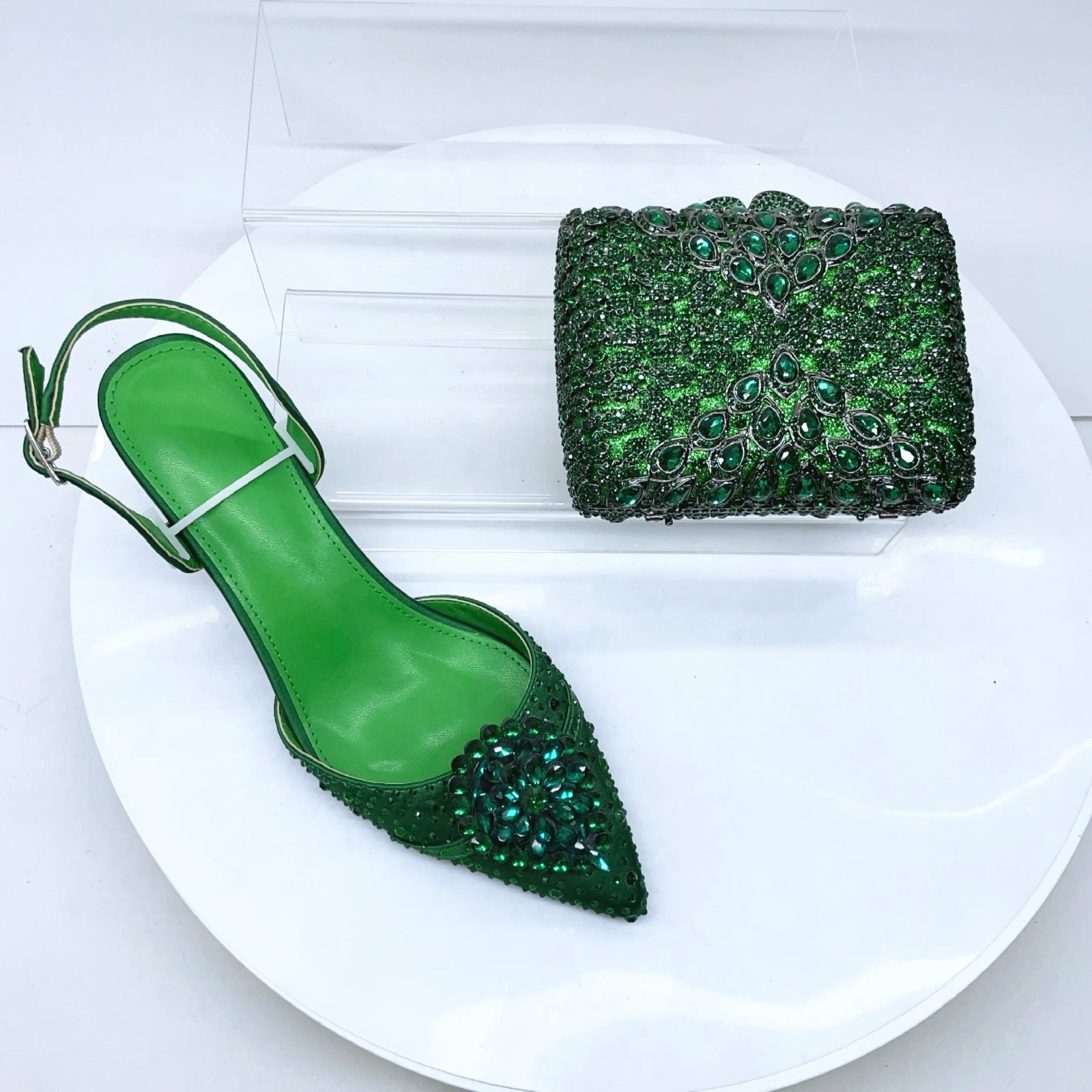 Insightlink Italian Design Shoes and Bags Matching Set 2025 Women's High Heel Party Pink Color Nigerian Wedding Sandals and Purses