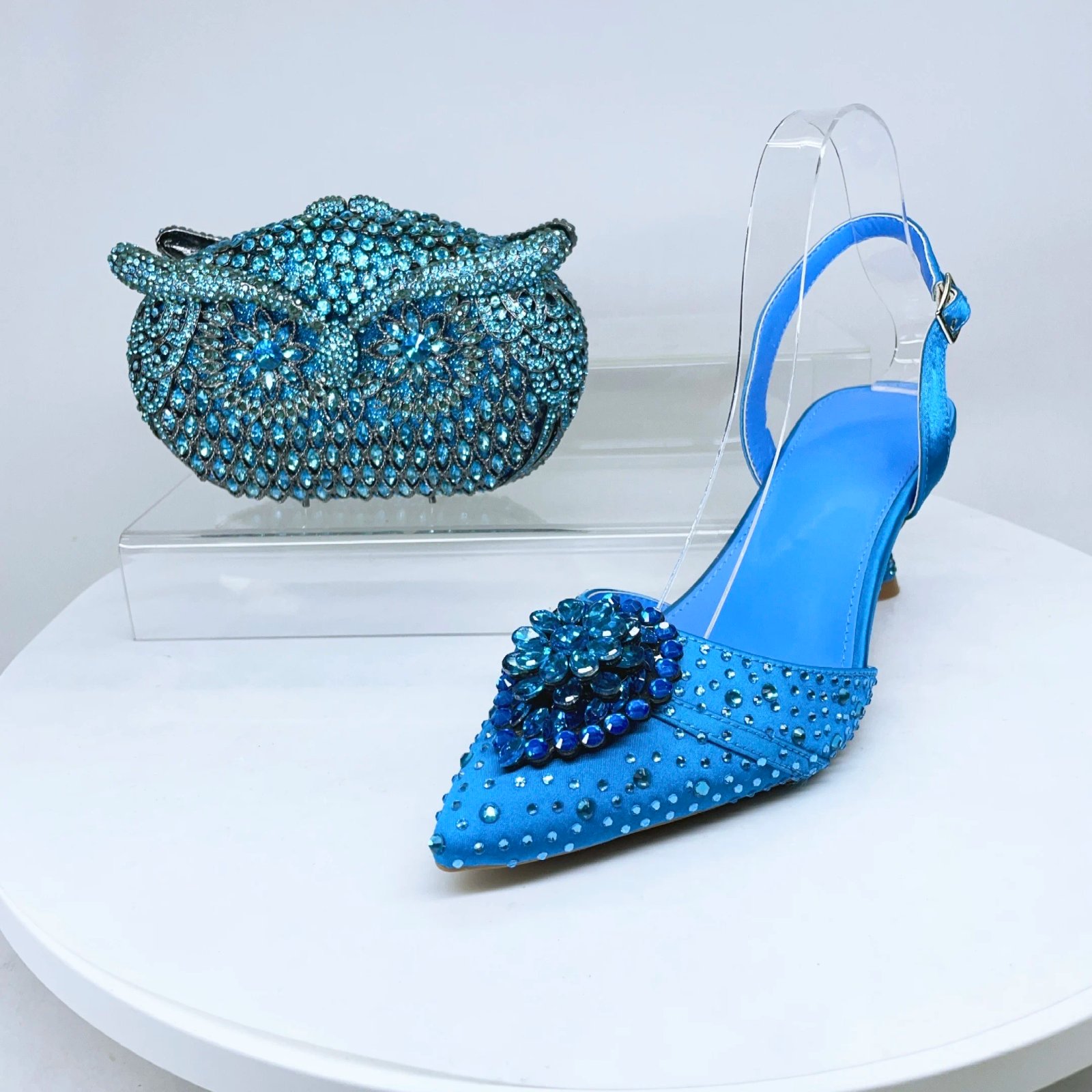 Insightlink Italian Design Shoes and Bags Matching Set 2025 Women's High Heel Party Pink Color Nigerian Wedding Sandals and Purses