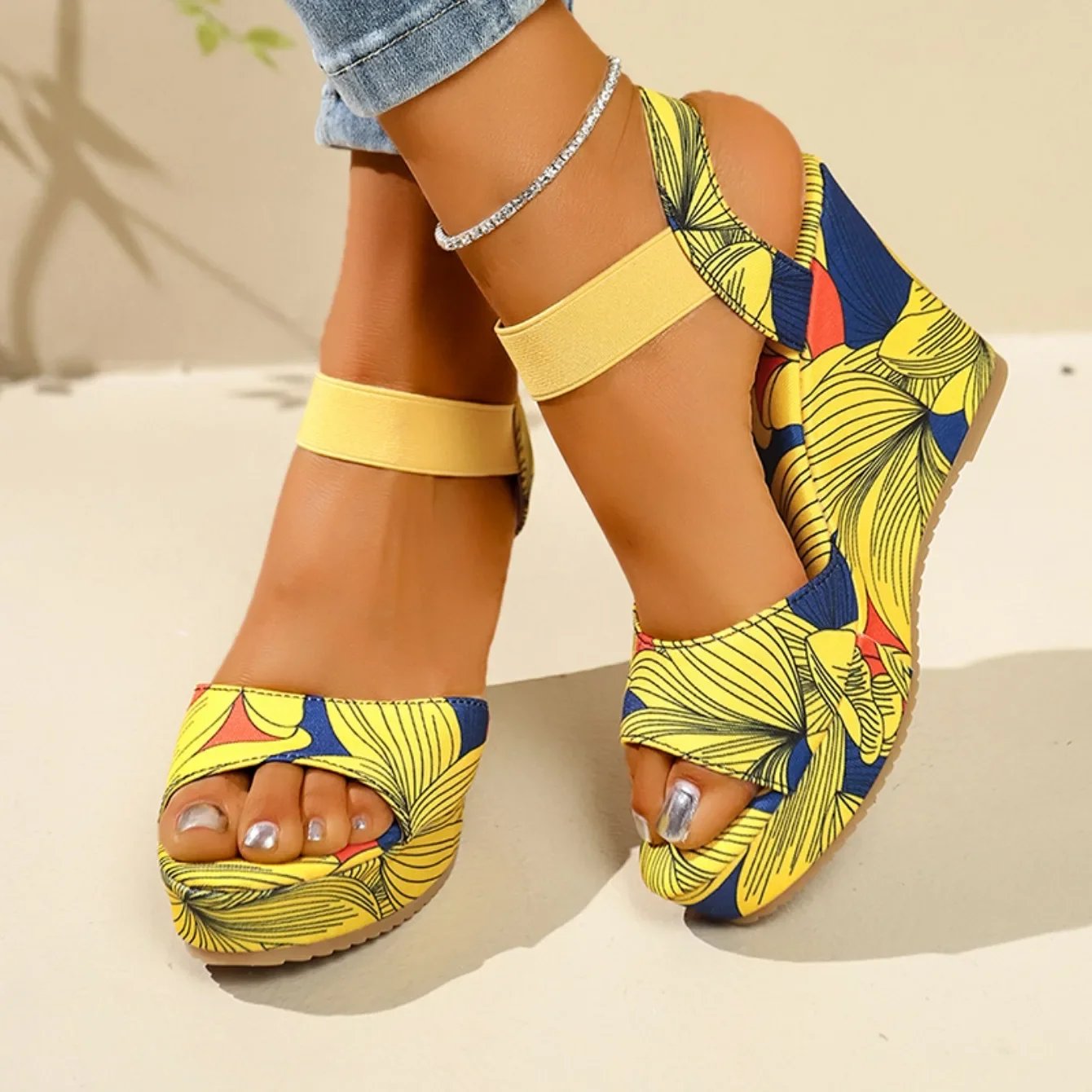 Shoes for Women 2025 New Women Wedge Sandals Retro Ethnic Printing Platform Sandals Ladies Casual Comfortable Outdoor Sandals Shoes for Women 2025 New Women Wedge Sandals Retro Ethnic Printing Platform Sandals Ladies Casual Comfortable Outdoor Sandals