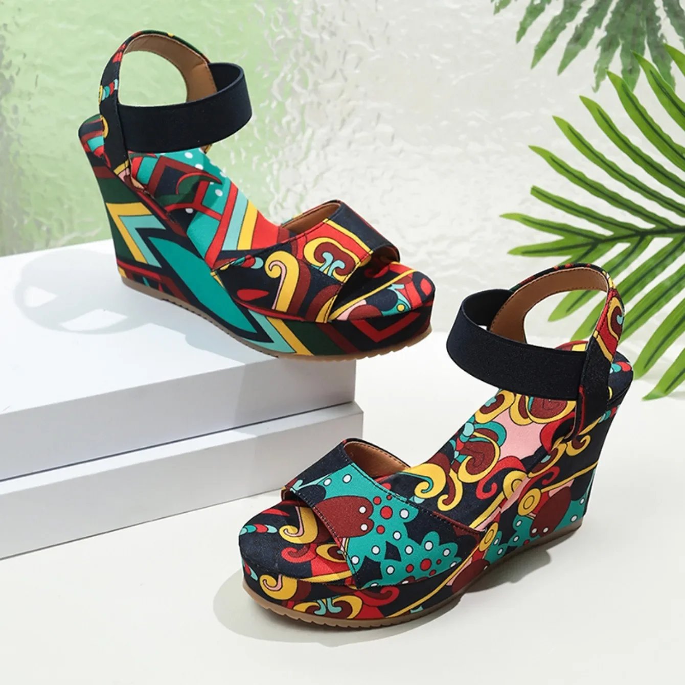 Retro Ethnic Wedge Sandals Retro Ethnic Wedge Sandals