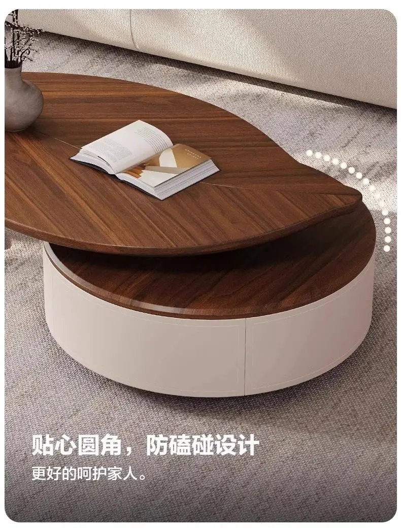 luxury Modern Leaf Shape Walnut Veneer Coffee Table Light Luxury Living Room Home New Designer Creative Special Shape Coffee Tab luxury Modern Leaf Shape Walnut Veneer Coffee Table Light Luxury Living Room Home New Designer Creative Special Shape Coffee Tab