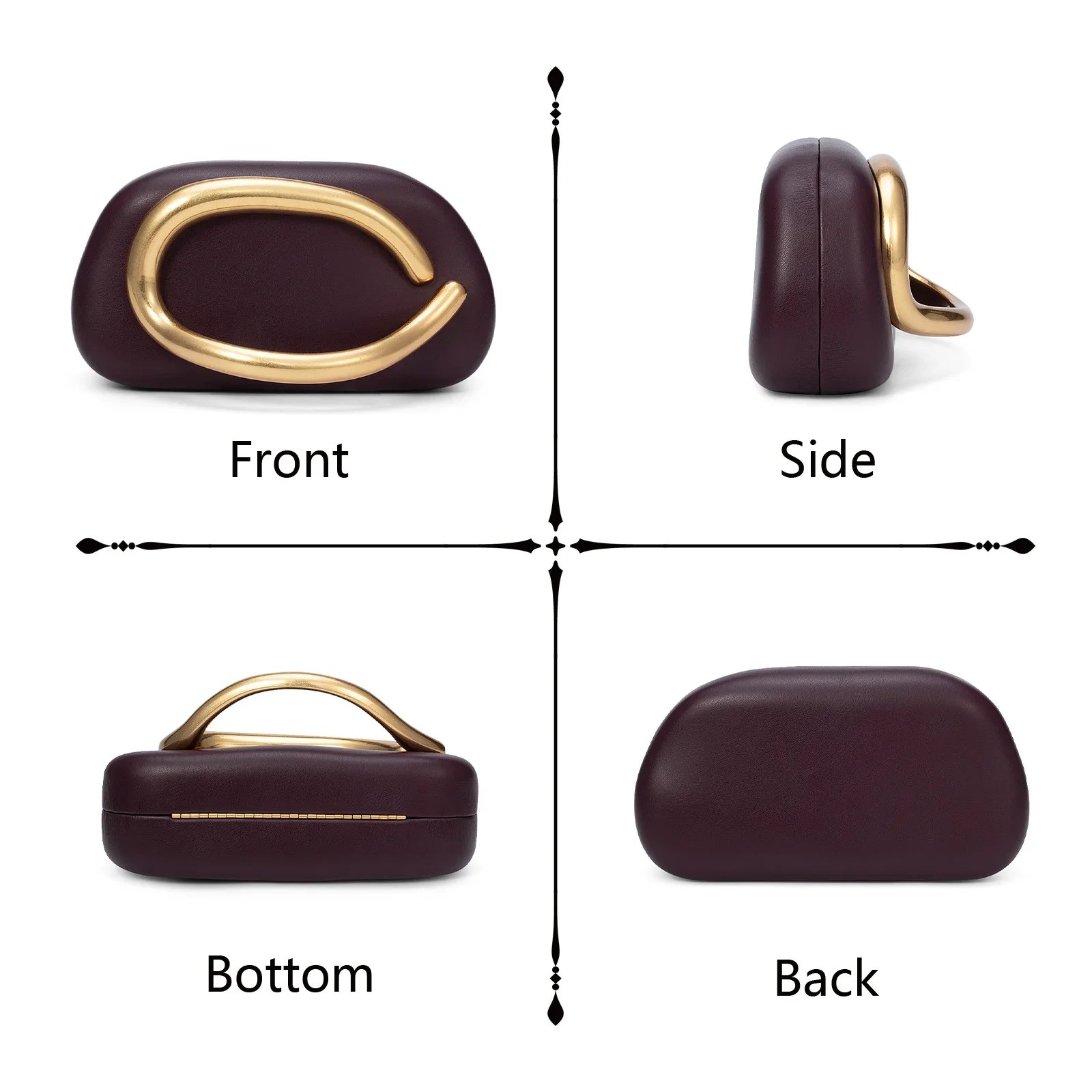 2026 Fashion Women's PU Leather Luxury Evening Banquet Bags Ladies Clutch Bag Shoulder Chain Wedding Party Handbags Bags Purses