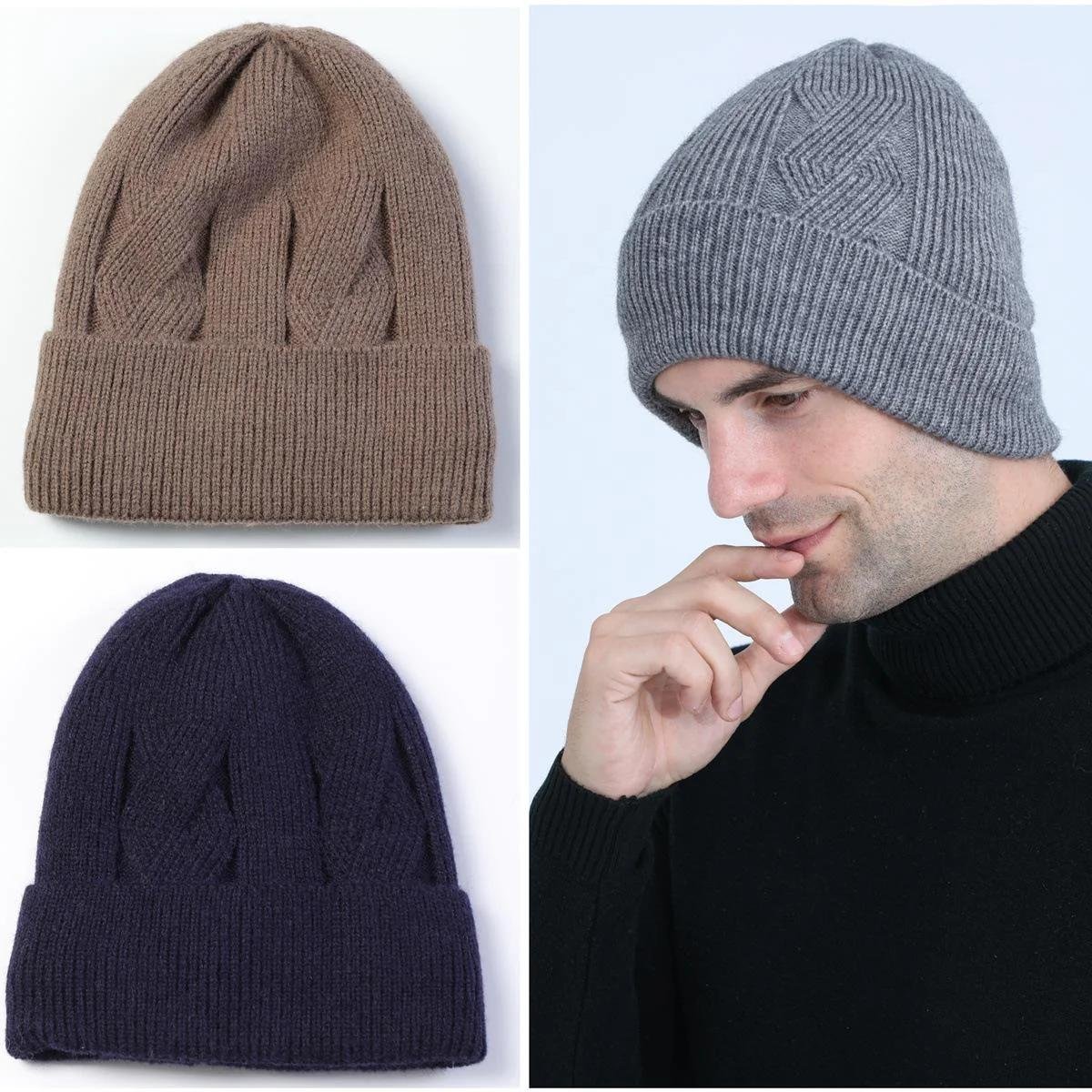 Fleece Lined Thick Knitted Pullover Cap Fleece Lined Thick Knitted Pullover Cap