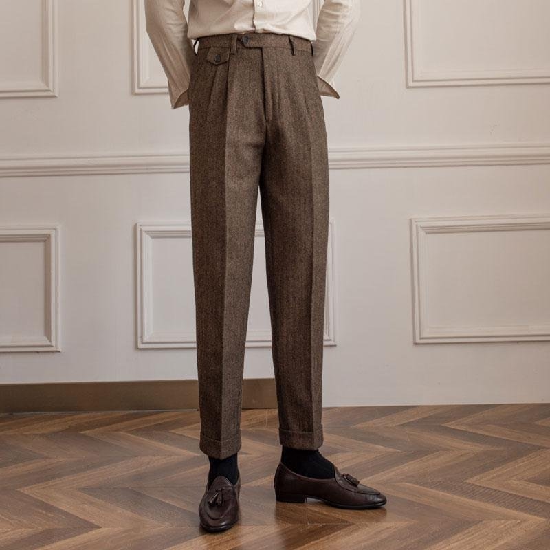HeritageWool Herringbone Slim Suit Pants HeritageWool Herringbone Slim Suit Pants