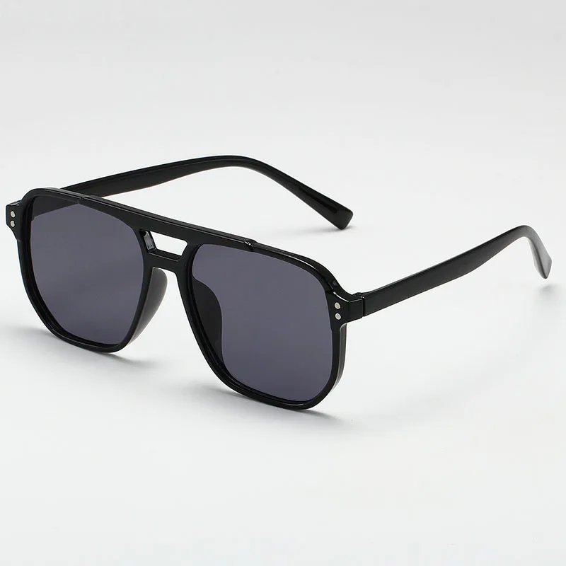 Vintage Men Women Big Sunglasses Men Square Shades Brand Designer Unisex Sun Glasses Black Lense Male Female Sunglasses UV400 - Image 3
