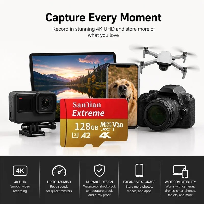 128GB Memory Card Micro TF/SD Card Fast Read Storage SD Cards for Android Phone CCTV Dash Cam 128GB Memory Card Micro TF/SD Card Fast Read Storage SD Cards for Android Phone CCTV Dash Cam