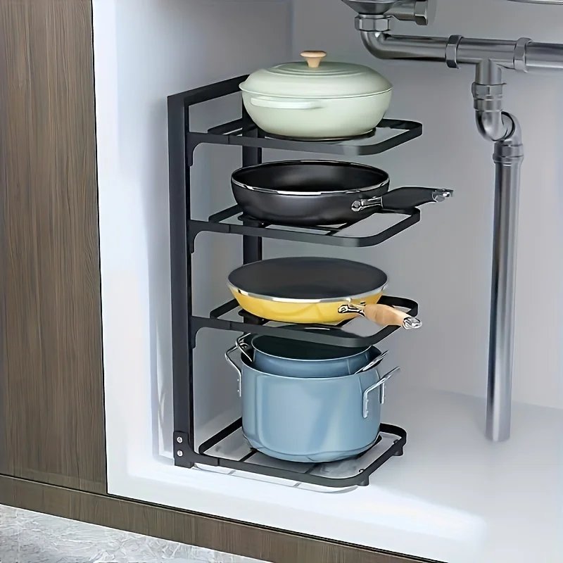 Adjustable Pot Rack Organizer, Kitchen Stainless Steel Pot Storage Rack ,Multi-Layer Household Pot and Pan Organzier for Kitchen Adjustable Pot Rack Organizer, Kitchen Stainless Steel Pot Storage Rack ,Multi-Layer Household Pot and Pan Organzier for Kitchen