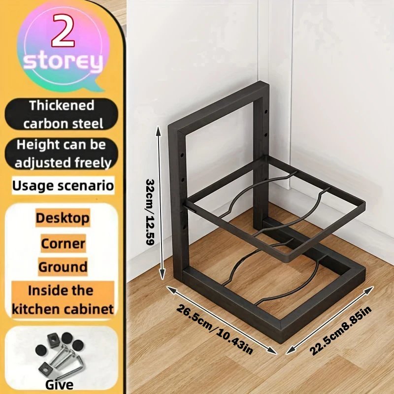 2 Tier Black