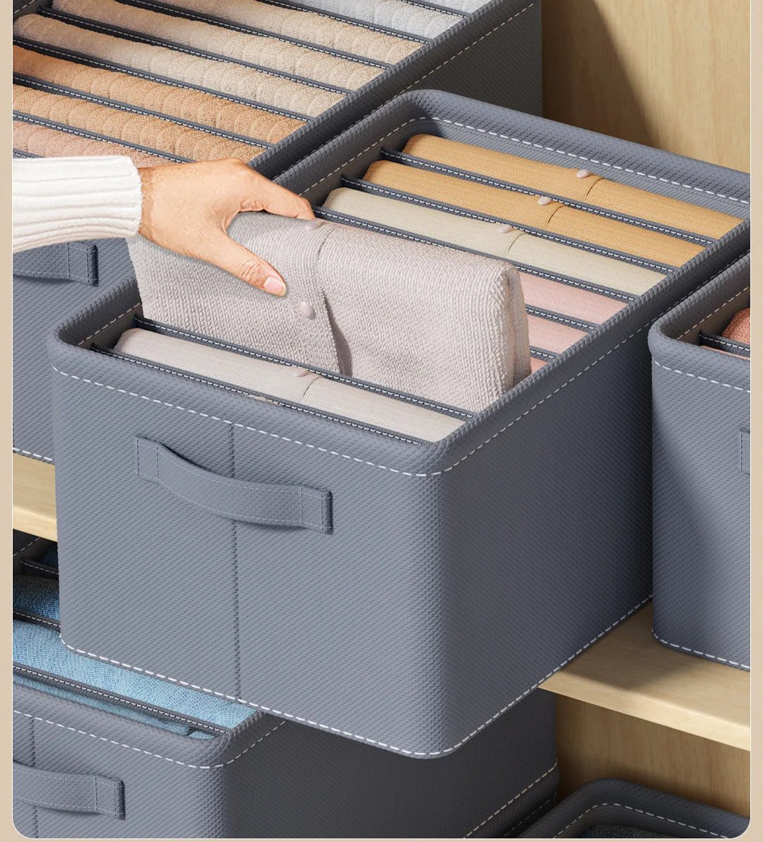 Thickened Pants Storage Box Foldable 9/7/6 Grids Organizer for Jeans Sweatshirt Shirt Wardrobe Organizers of Cabinets and Drawer Thickened Pants Storage Box Foldable 9/7/6 Grids Organizer for Jeans Sweatshirt Shirt Wardrobe Organizers of Cabinets and Drawer