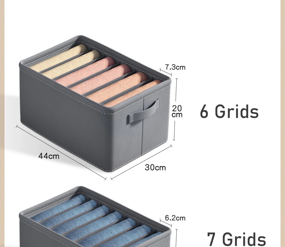 Thickened Pants Storage Box Foldable 9/7/6 Grids Organizer for Jeans Sweatshirt Shirt Wardrobe Organizers of Cabinets and Drawer Thickened Pants Storage Box Foldable 9/7/6 Grids Organizer for Jeans Sweatshirt Shirt Wardrobe Organizers of Cabinets and Drawer