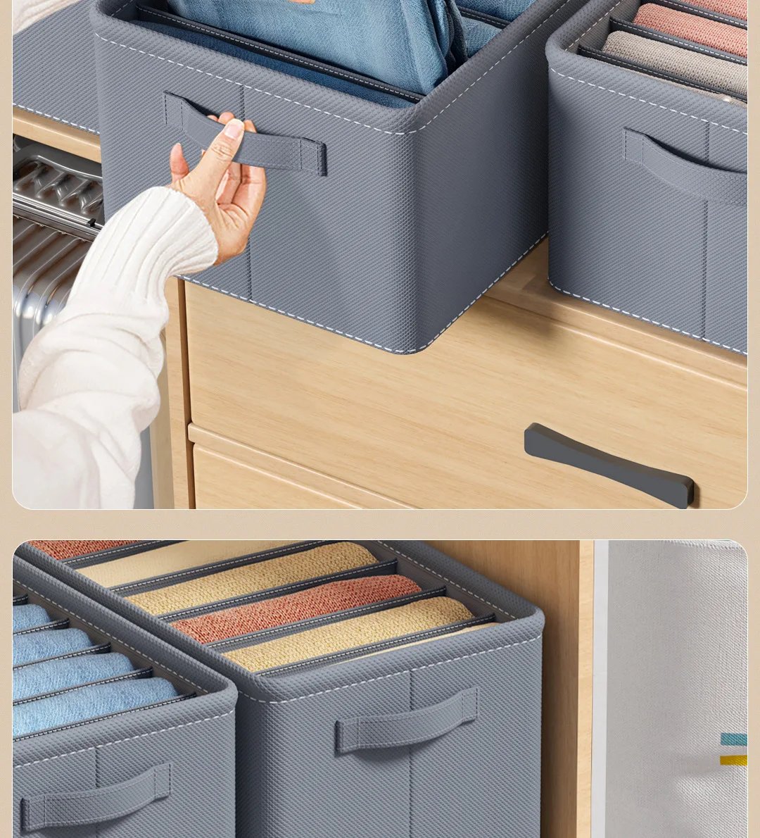 Thickened Pants Storage Box Foldable 9/7/6 Grids Organizer for Jeans Sweatshirt Shirt Wardrobe Organizers of Cabinets and Drawer Thickened Pants Storage Box Foldable 9/7/6 Grids Organizer for Jeans Sweatshirt Shirt Wardrobe Organizers of Cabinets and Drawer
