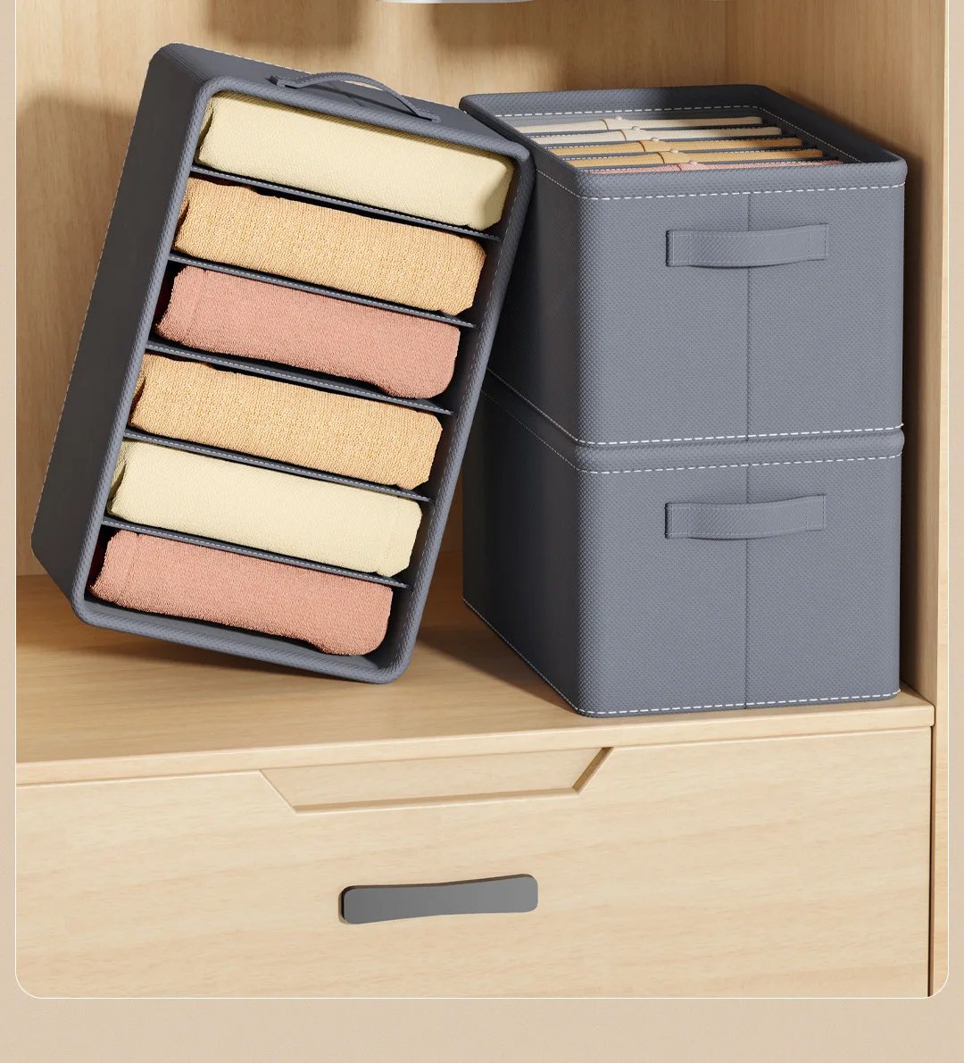 Thickened Pants Storage Box Foldable 9/7/6 Grids Organizer for Jeans Sweatshirt Shirt Wardrobe Organizers of Cabinets and Drawer Thickened Pants Storage Box Foldable 9/7/6 Grids Organizer for Jeans Sweatshirt Shirt Wardrobe Organizers of Cabinets and Drawer