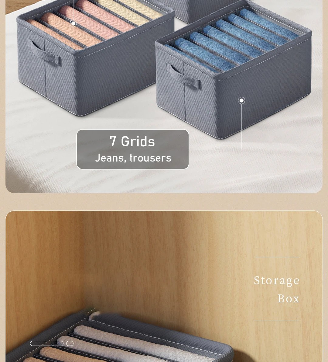 Thickened Pants Storage Box Foldable 9/7/6 Grids Organizer for Jeans Sweatshirt Shirt Wardrobe Organizers of Cabinets and Drawer Thickened Pants Storage Box Foldable 9/7/6 Grids Organizer for Jeans Sweatshirt Shirt Wardrobe Organizers of Cabinets and Drawer