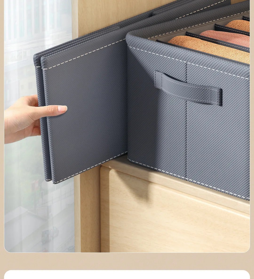 Thickened Pants Storage Box Foldable 9/7/6 Grids Organizer for Jeans Sweatshirt Shirt Wardrobe Organizers of Cabinets and Drawer Thickened Pants Storage Box Foldable 9/7/6 Grids Organizer for Jeans Sweatshirt Shirt Wardrobe Organizers of Cabinets and Drawer