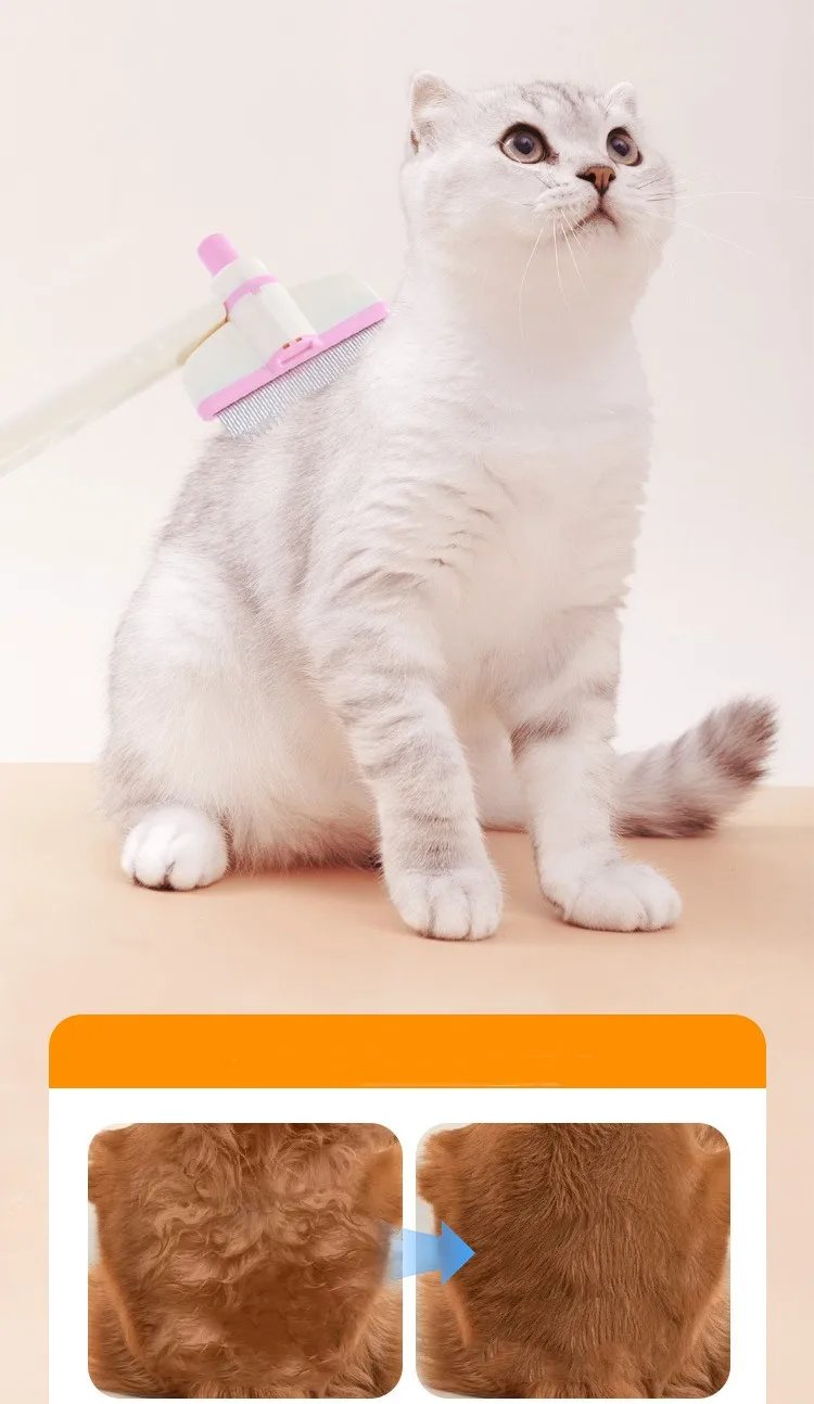 Dog Comb Adjustable Dog Brush Pet Hair Remover Self-cleaning Cat Brush Massage Dogs Comb Pet Grooming Automatic Dogs Hair Combs