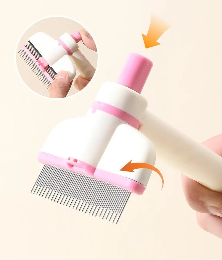 Dog Comb Adjustable Dog Brush Pet Hair Remover Self-cleaning Cat Brush Massage Dogs Comb Pet Grooming Automatic Dogs Hair Combs