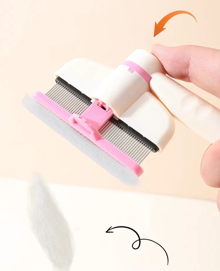 Dog Comb Adjustable Dog Brush Pet Hair Remover Self-cleaning Cat Brush Massage Dogs Comb Pet Grooming Automatic Dogs Hair Combs
