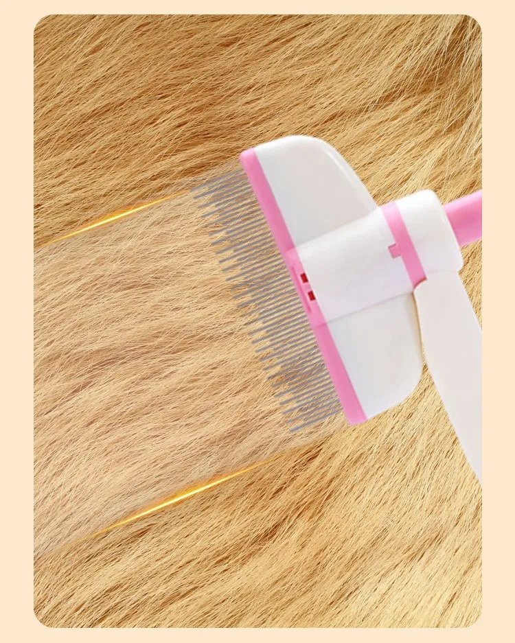 Dog Comb Adjustable Dog Brush Pet Hair Remover Self-cleaning Cat Brush Massage Dogs Comb Pet Grooming Automatic Dogs Hair Combs