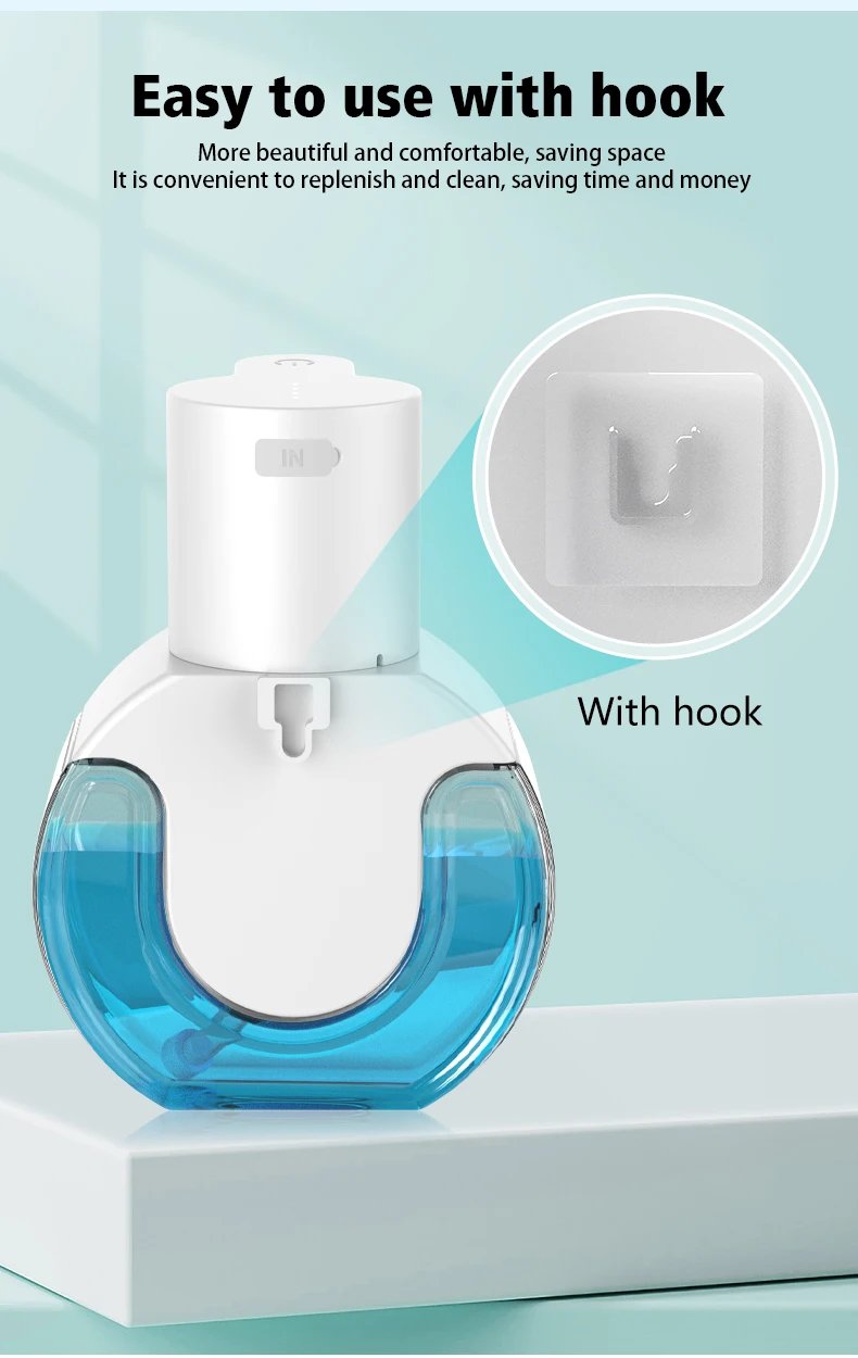 420ML Touchless Light Display 4-Levels Adjustable Foam/Liquid Control Automatic Smart Sense Soap Dispenser Hand Dish Wash Bottle