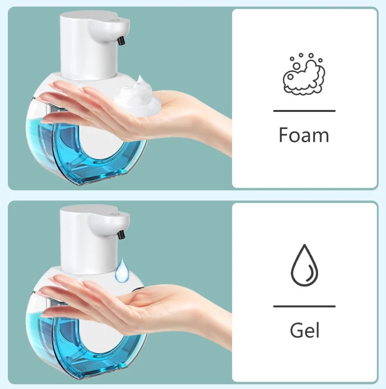 420ML Touchless Light Display 4-Levels Adjustable Foam/Liquid Control Automatic Smart Sense Soap Dispenser Hand Dish Wash Bottle