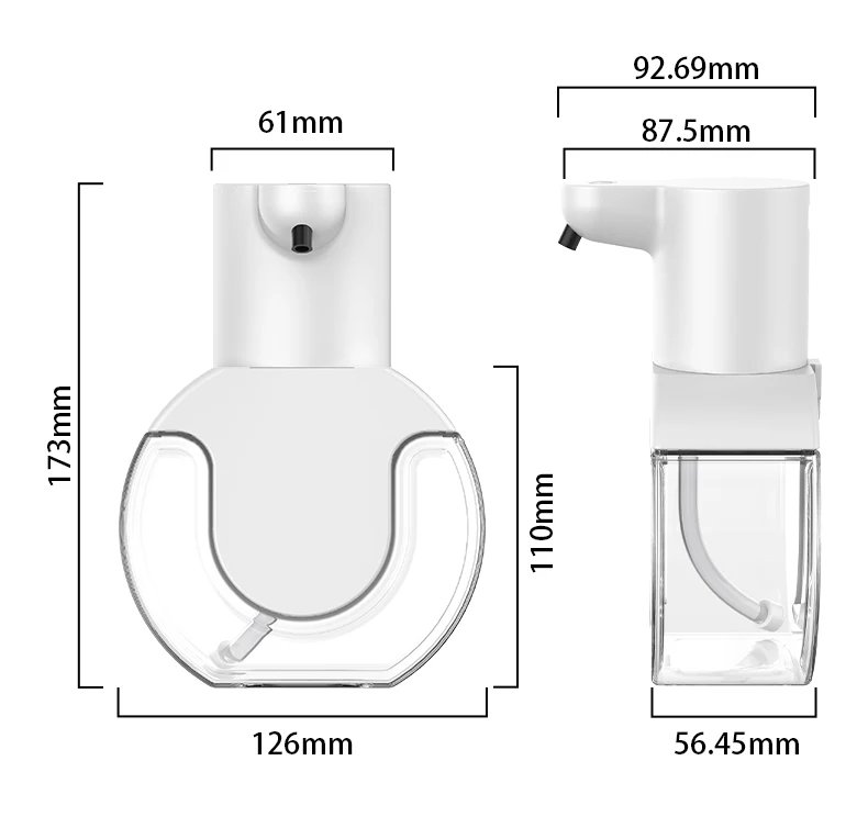 420ML Touchless Light Display 4-Levels Adjustable Foam/Liquid Control Automatic Smart Sense Soap Dispenser Hand Dish Wash Bottle