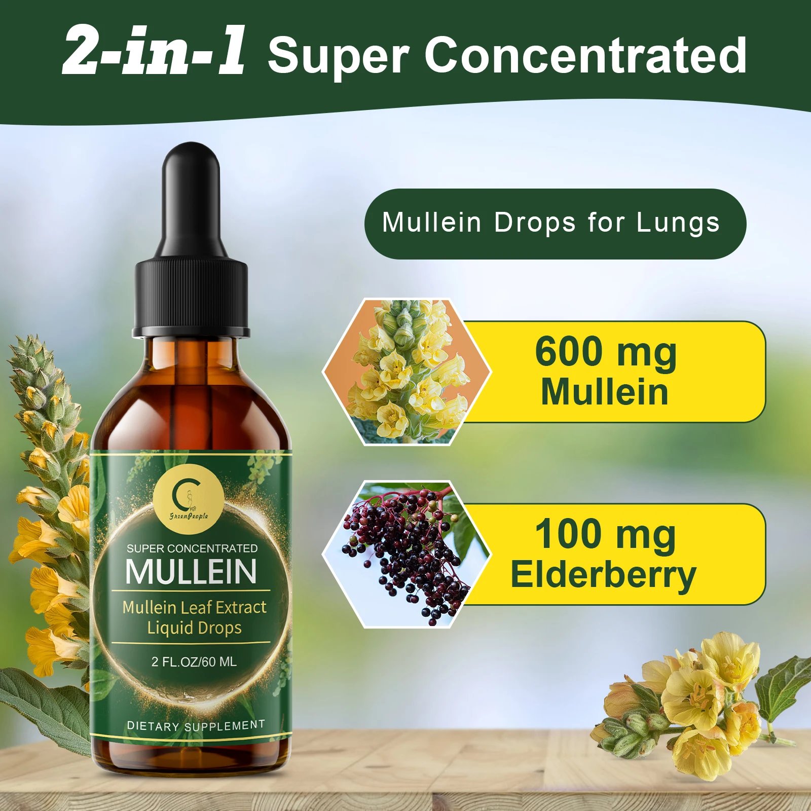 60ML Mullein Leaf Liquid Drops - Image 3