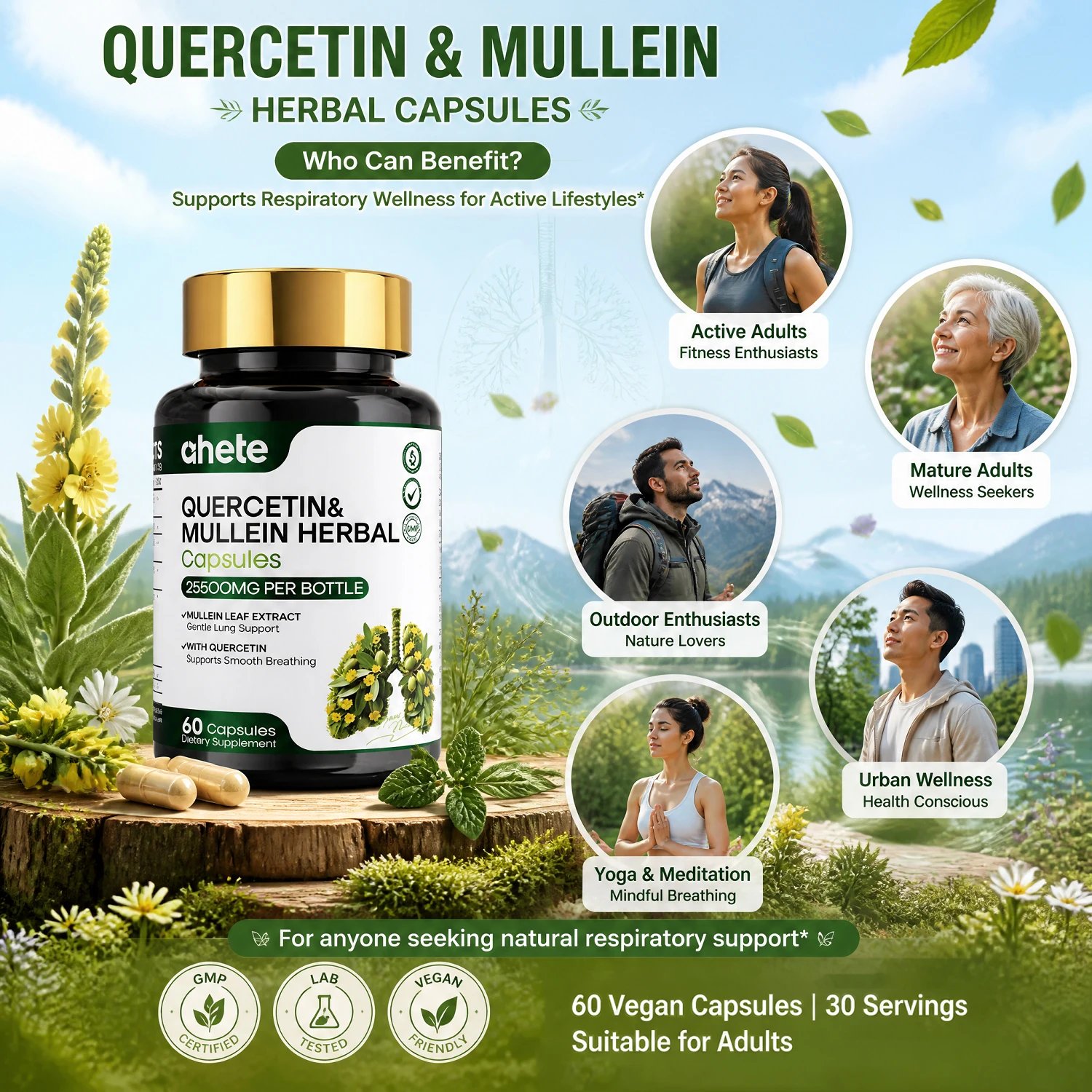 AHETE Mullein Leaf & Quercetin Capsules - Image 6