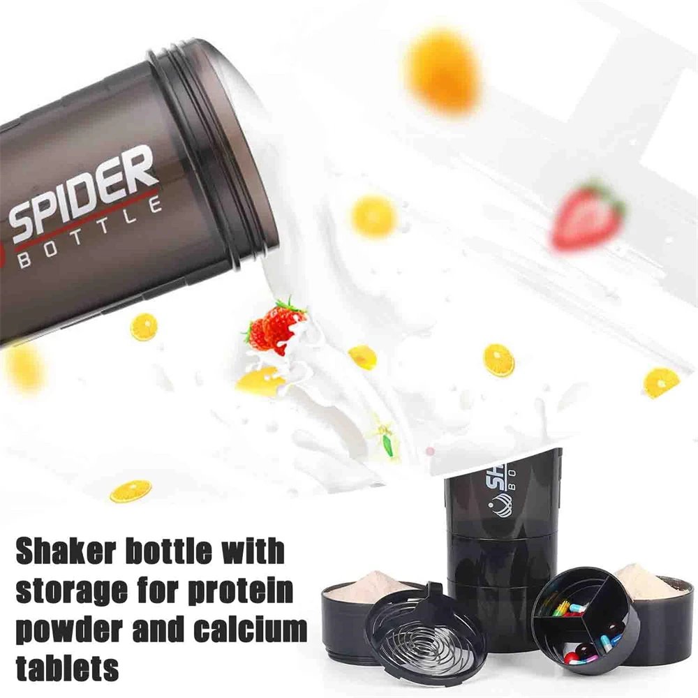 1pc Protein Shaker Bottle Portable 16oz Powder Shake Cup 3 Layers Shaker Protein Bottle Suitable For Sports Gym Fitness Outdoor 1pc Protein Shaker Bottle Portable 16oz Powder Shake Cup 3 Layers Shaker Protein Bottle Suitable For Sports Gym Fitness Outdoor