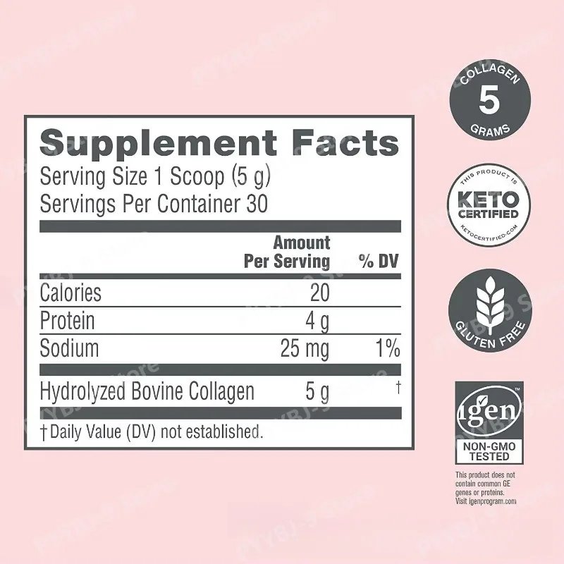 Collagen Protein Powder Unflavored High Protein Supplement Daily Nutrition Drink Mix 200g