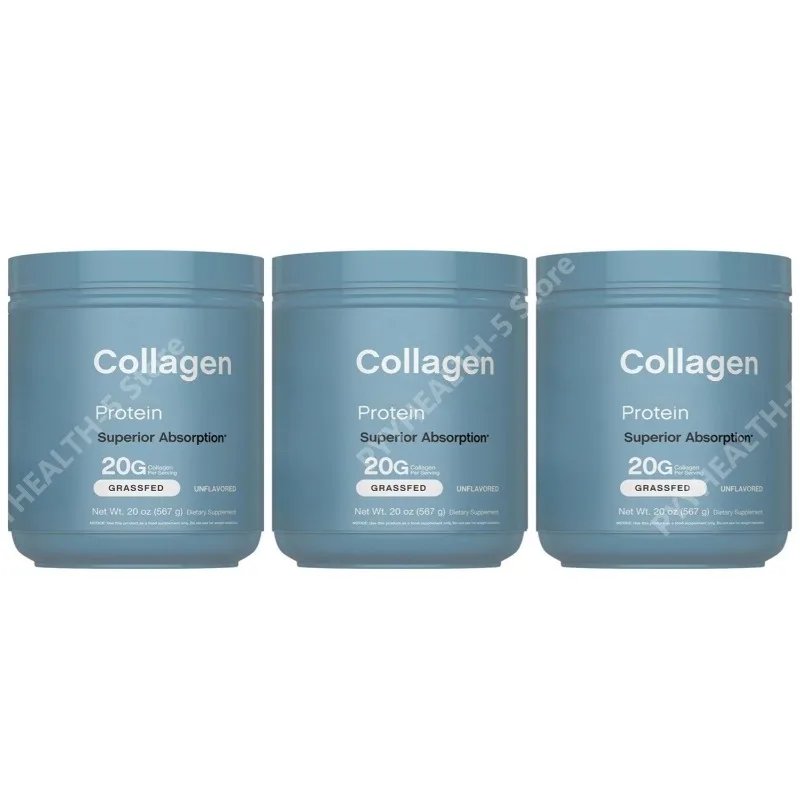 Collagen Powder 20oz Hair Skin Nails Superior Absorption Grassfed Protein Supplement 18 Essential Amino Acids Formula