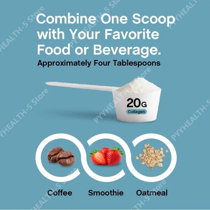 Collagen Powder 20oz Hair Skin Nails Superior Absorption Grassfed Protein Supplement 18 Essential Amino Acids Formula