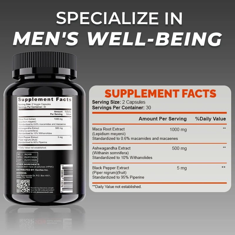 1500mg Organic Maca Root Capsules - Image 2