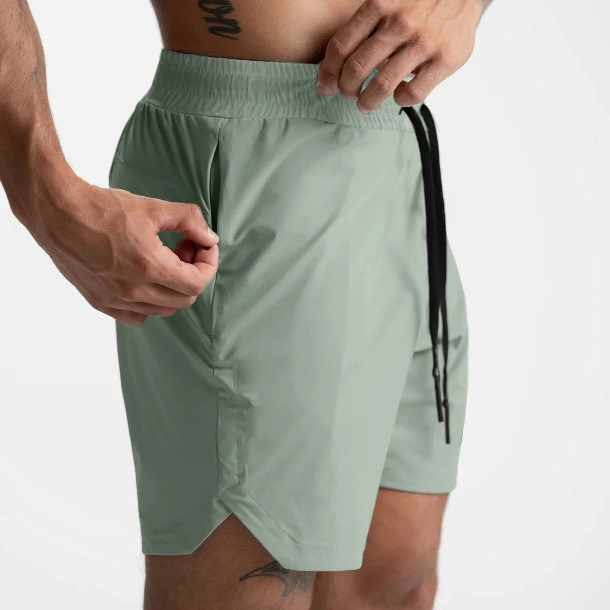 Running Shorts Summer Men Casual Solid Color Single Layer Shorts Woven Fabric Quick Dry For Gym Workout New Sport Short Pants Running Shorts Summer Men Casual Solid Color Single Layer Shorts Woven Fabric Quick Dry For Gym Workout New Sport Short Pants