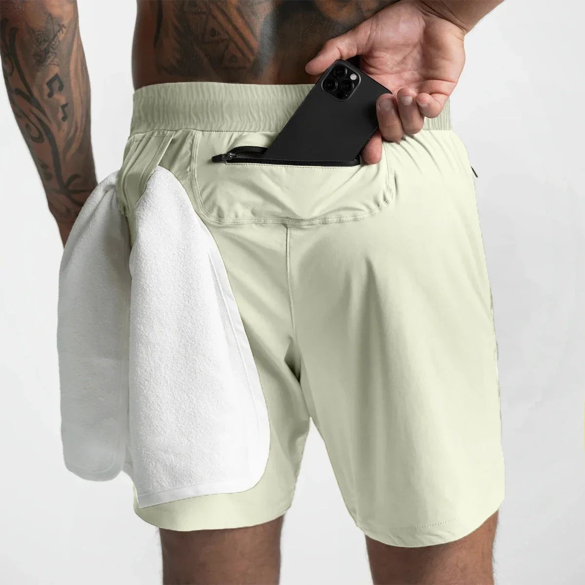Running Shorts Summer Men Casual Solid Color Single Layer Shorts Woven Fabric Quick Dry For Gym Workout New Sport Short Pants Running Shorts Summer Men Casual Solid Color Single Layer Shorts Woven Fabric Quick Dry For Gym Workout New Sport Short Pants