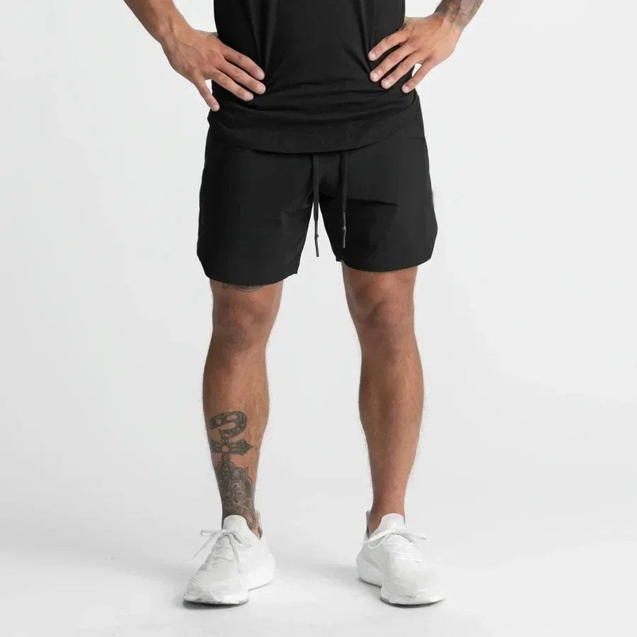 Running Shorts Summer Men Casual Solid Color Single Layer Shorts Woven Fabric Quick Dry For Gym Workout New Sport Short Pants Running Shorts Summer Men Casual Solid Color Single Layer Shorts Woven Fabric Quick Dry For Gym Workout New Sport Short Pants