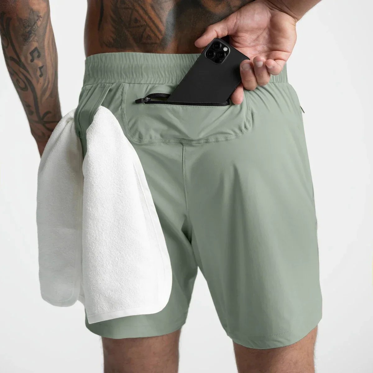 Running Shorts Summer Men Casual Solid Color Single Layer Shorts Woven Fabric Quick Dry For Gym Workout New Sport Short Pants Running Shorts Summer Men Casual Solid Color Single Layer Shorts Woven Fabric Quick Dry For Gym Workout New Sport Short Pants