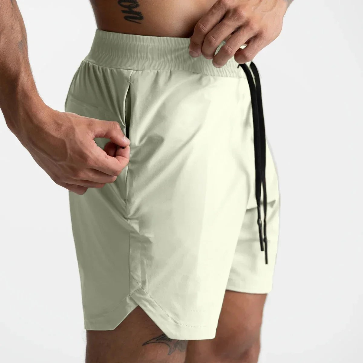 Running Shorts Summer Men Casual Solid Color Single Layer Shorts Woven Fabric Quick Dry For Gym Workout New Sport Short Pants Running Shorts Summer Men Casual Solid Color Single Layer Shorts Woven Fabric Quick Dry For Gym Workout New Sport Short Pants