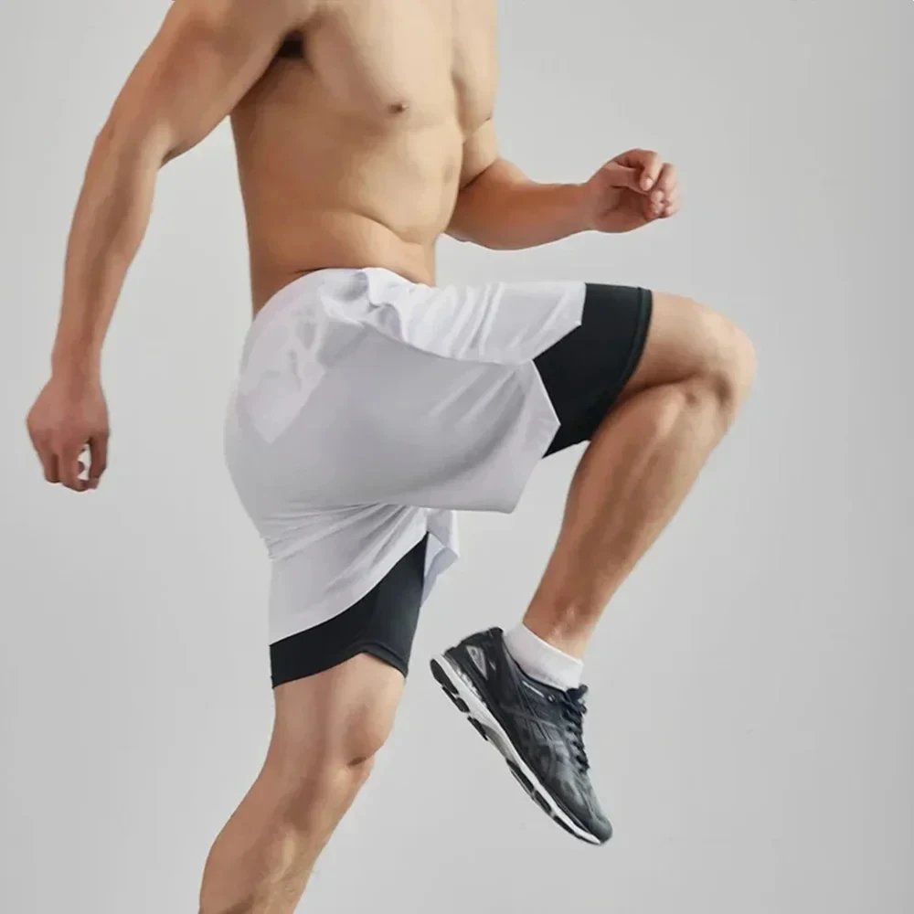 Men's Double Layer Sports Shorts - Image 2