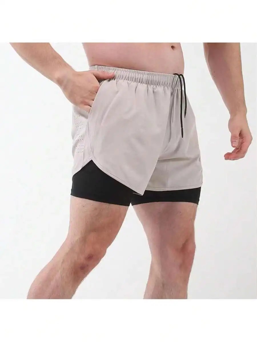 Mens 2 In 1 Quick Dry Shorts - Image 4