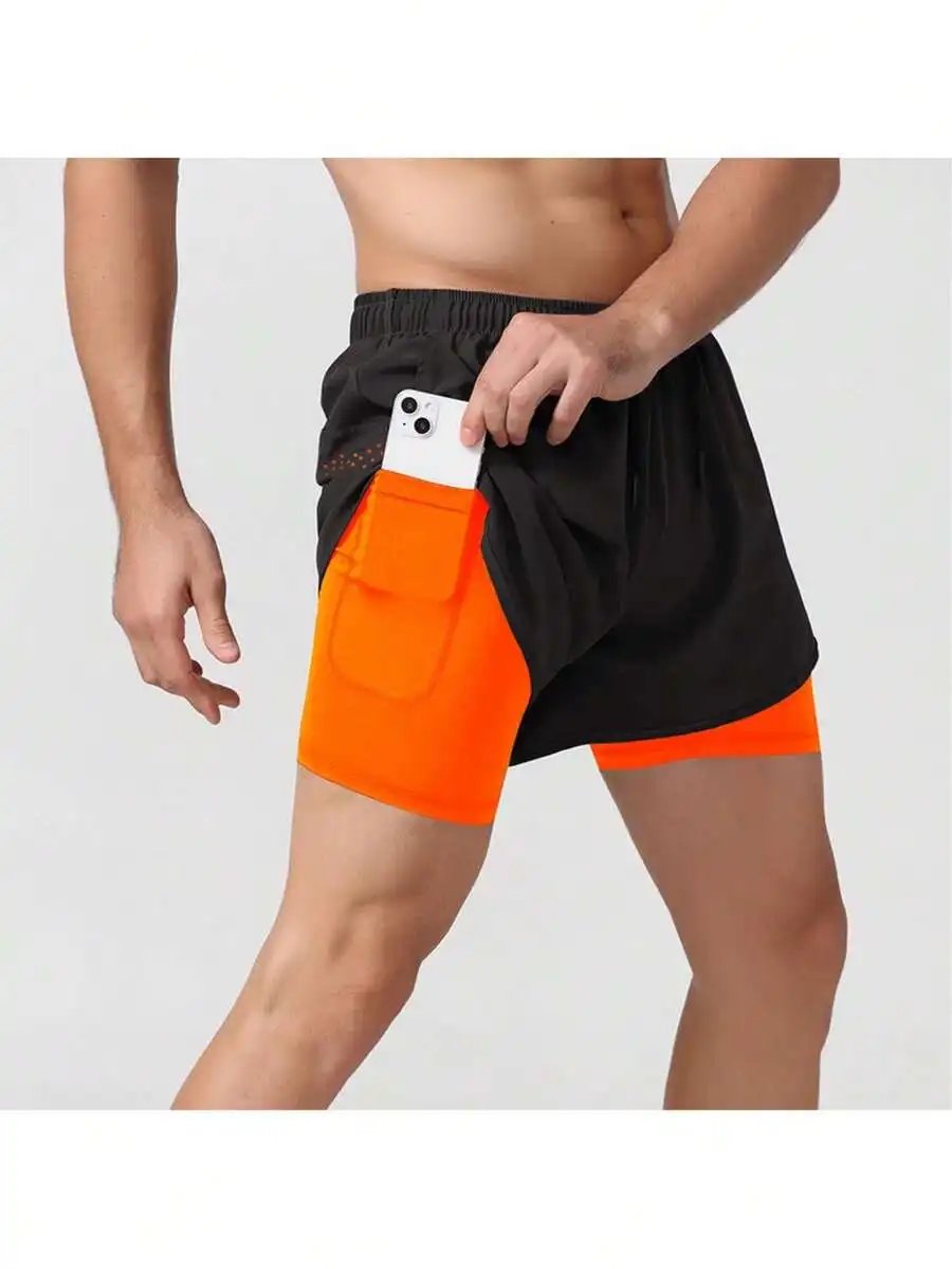 Mens 2 In 1 Quick Dry Shorts - Image 3