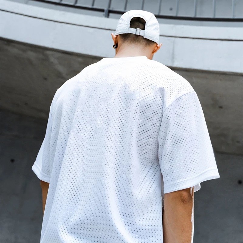 Men T-shirt Mesh Polyester Short Sleeve Oversize Loose Quick Dry Breathable Summer Gym Sport Outfit Men T-shirt Mesh Polyester Short Sleeve Oversize Loose Quick Dry Breathable Summer Gym Sport Outfit