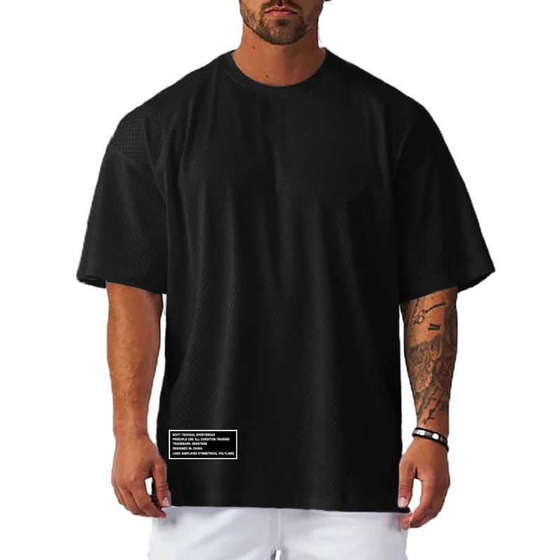 Mesh Polyester Men T-shirt - Image 5
