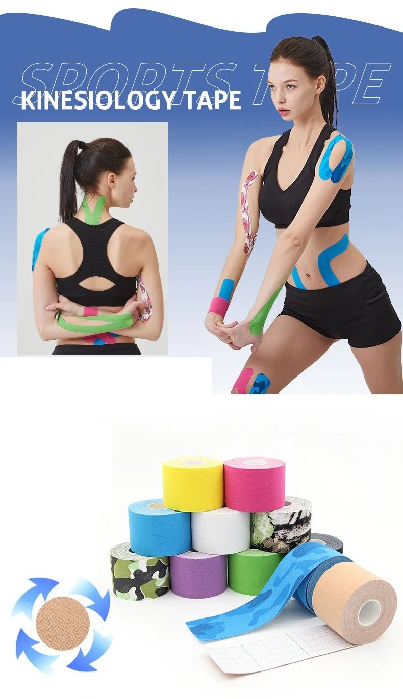 Kinesiology Tape Elastic Sports Tape Muscle Support, Breathable Waterproof Athletic Tape for Knee/Shoulder Pain Relief, Physio R Kinesiology Tape Elastic Sports Tape Muscle Support, Breathable Waterproof Athletic Tape for Knee/Shoulder Pain Relief, Physio R