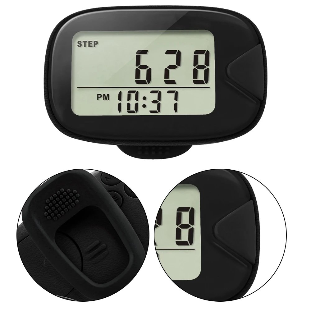 Walking Pedometer Portable Pedometer LCD Display Accurate Step Tracker Multi-Function Electronic Pedometer for Walking Running