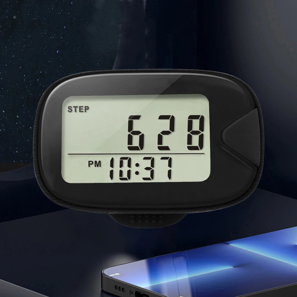 Walking Pedometer Portable Pedometer LCD Display Accurate Step Tracker Multi-Function Electronic Pedometer for Walking Running