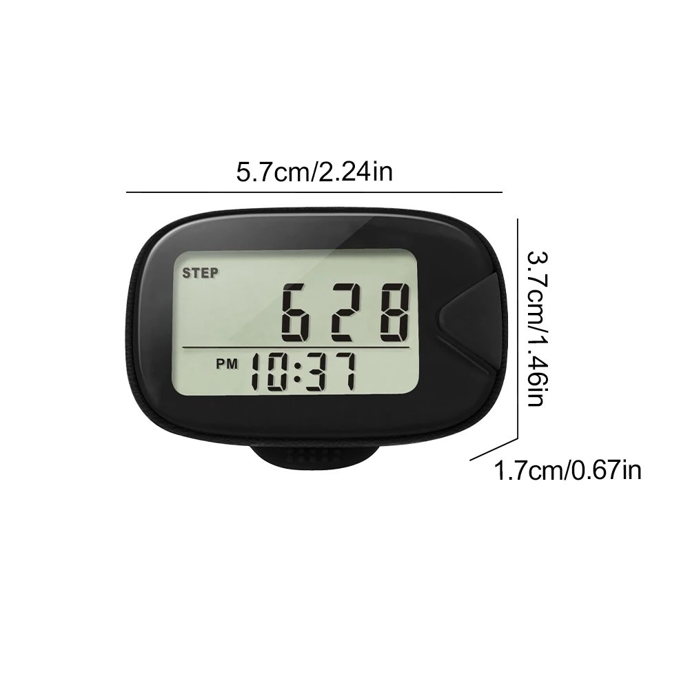 Walking Pedometer Accurate Step Tracker LCD Display Electronic Pedometer Multi-Function Walking Step Counter for Outdoor Sports
