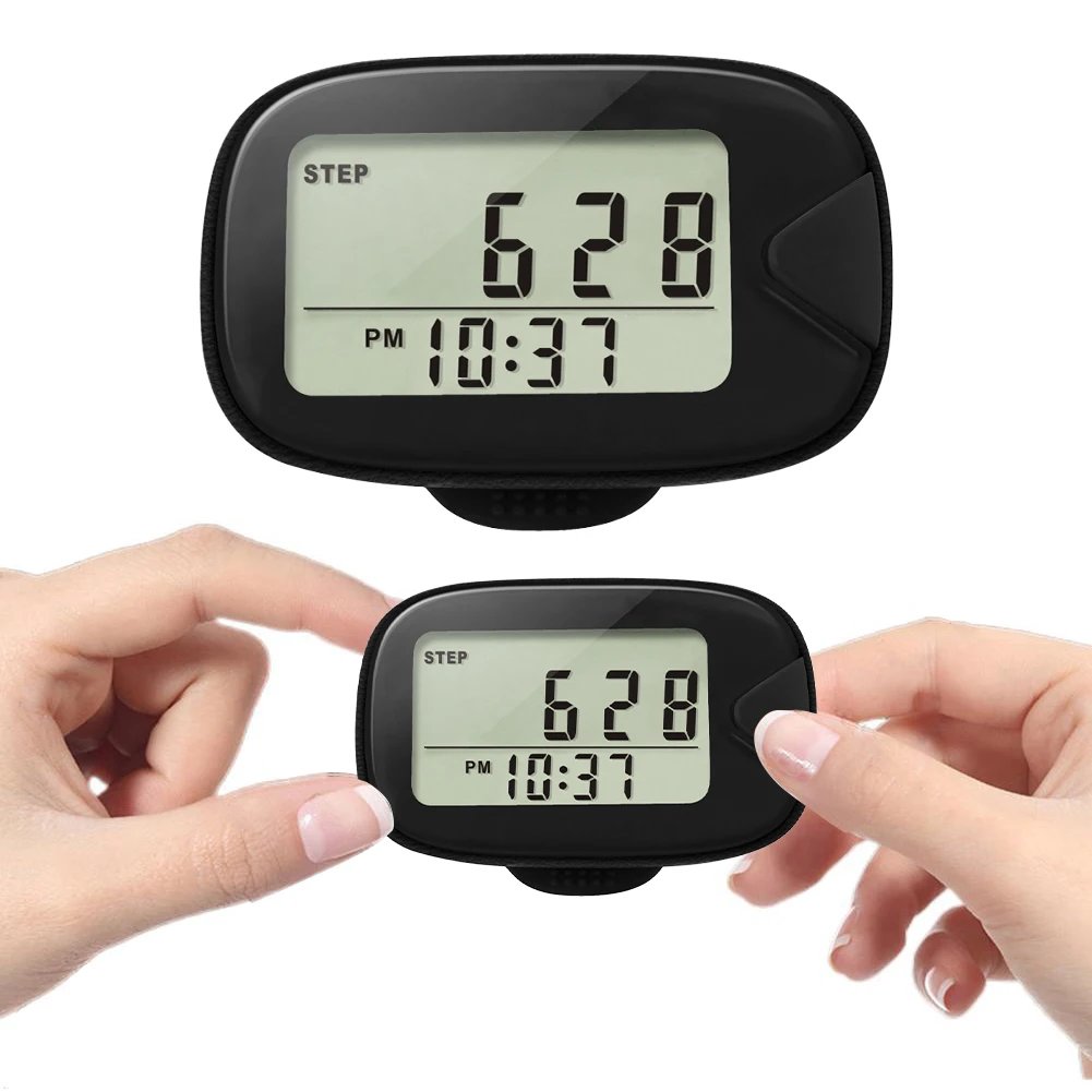 Walking Pedometer Accurate Step Tracker LCD Display Electronic Pedometer Multi-Function Walking Step Counter for Outdoor Sports