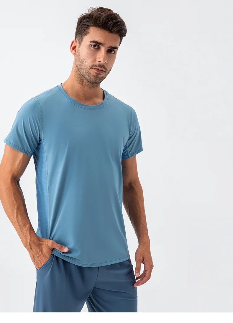 Quick Dry Sports T-Shirt Short Sleeve Men's Gym Fitness Training Tops Tee Man Running Workouts Sweatshirt Fitness Clothes Quick Dry Sports T-Shirt Short Sleeve Men's Gym Fitness Training Tops Tee Man Running Workouts Sweatshirt Fitness Clothes