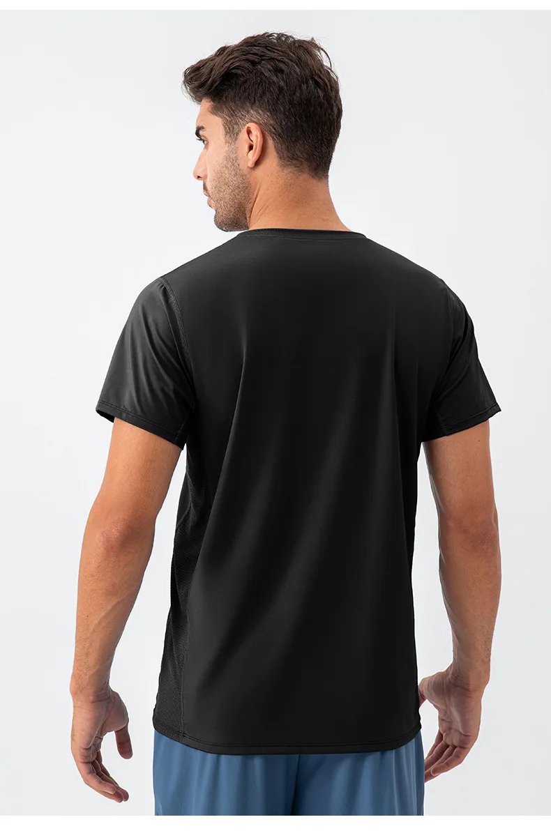 Quick Dry Sports T-Shirt Short Sleeve Men's Gym Fitness Training Tops Tee Man Running Workouts Sweatshirt Fitness Clothes Quick Dry Sports T-Shirt Short Sleeve Men's Gym Fitness Training Tops Tee Man Running Workouts Sweatshirt Fitness Clothes